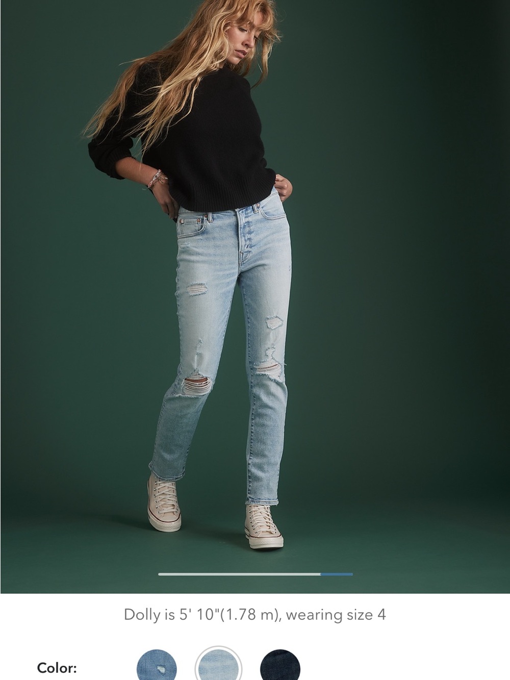 American Eagle Premium Denim Light Wash Distressed Women’s Skinny Jeans - NWT